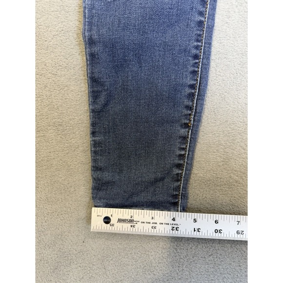 Judy Blue Jeans Womens 5/27 Blue High Rise Skinny Distressed Flannel Patches - Picture 6 of 9